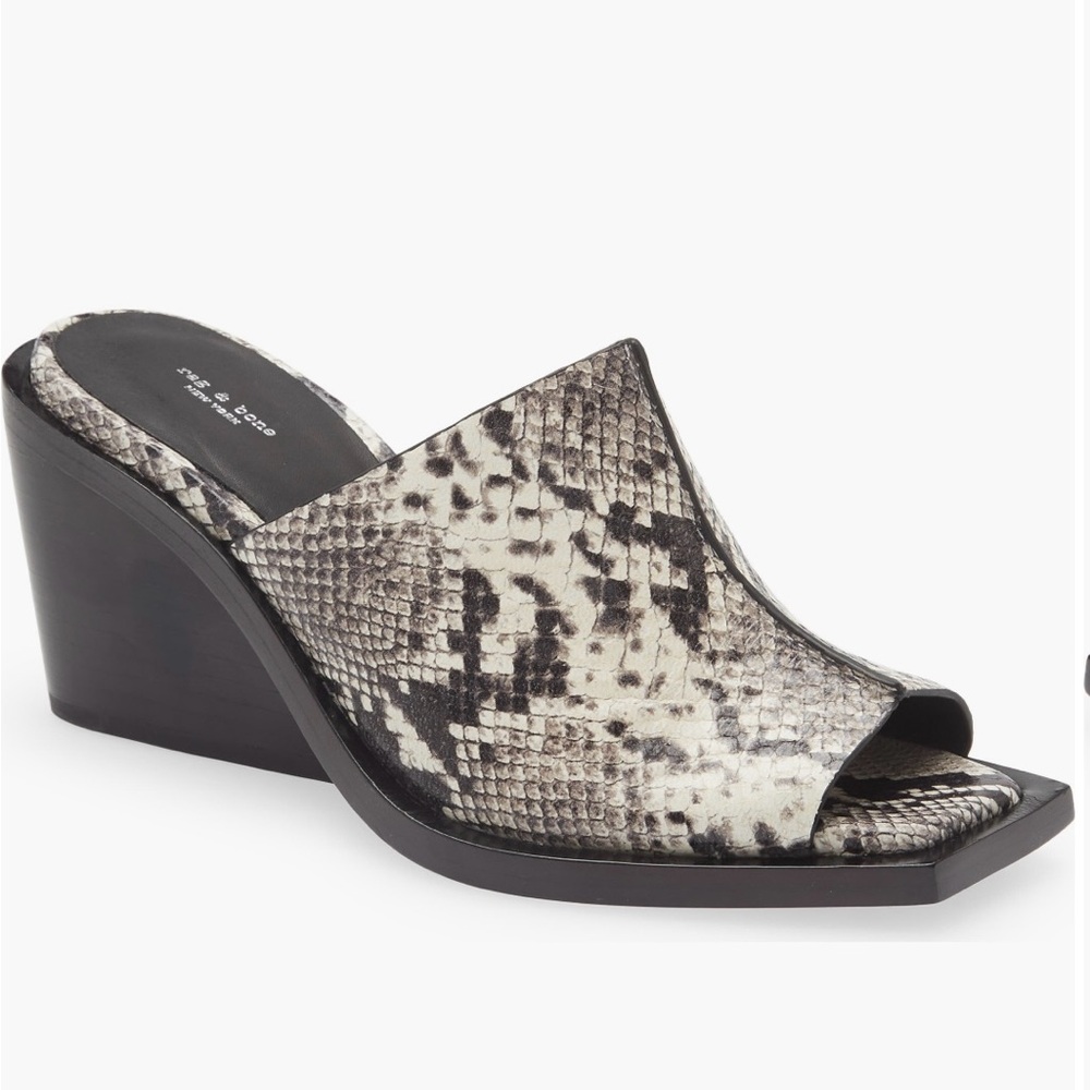 rag & bone Santiago Snakeskin Embossed Wedge
Sandal